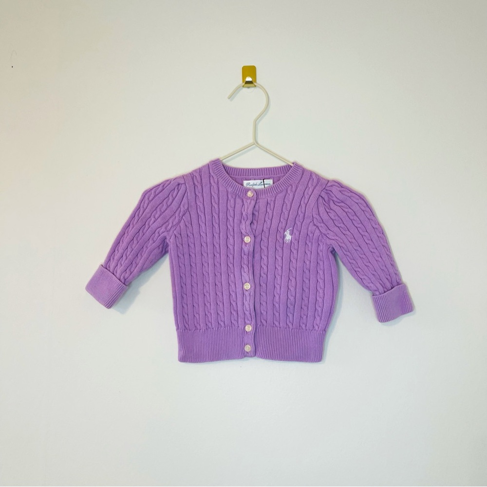 Ralph Lauren Mini-Cable Cotton Cardigan